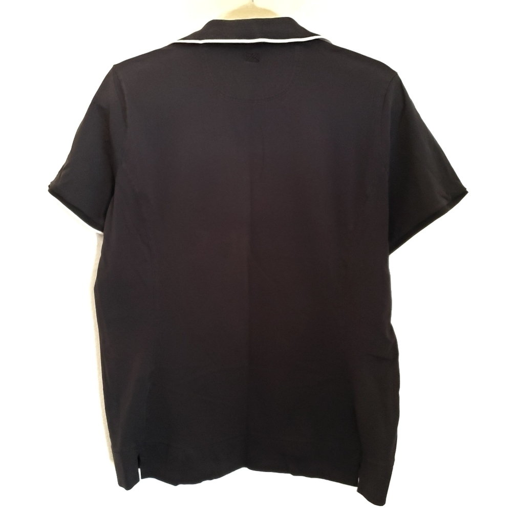 Cutter & Buck Polo Shirt L Large Black Short Sleeve - Picture 4 of 5